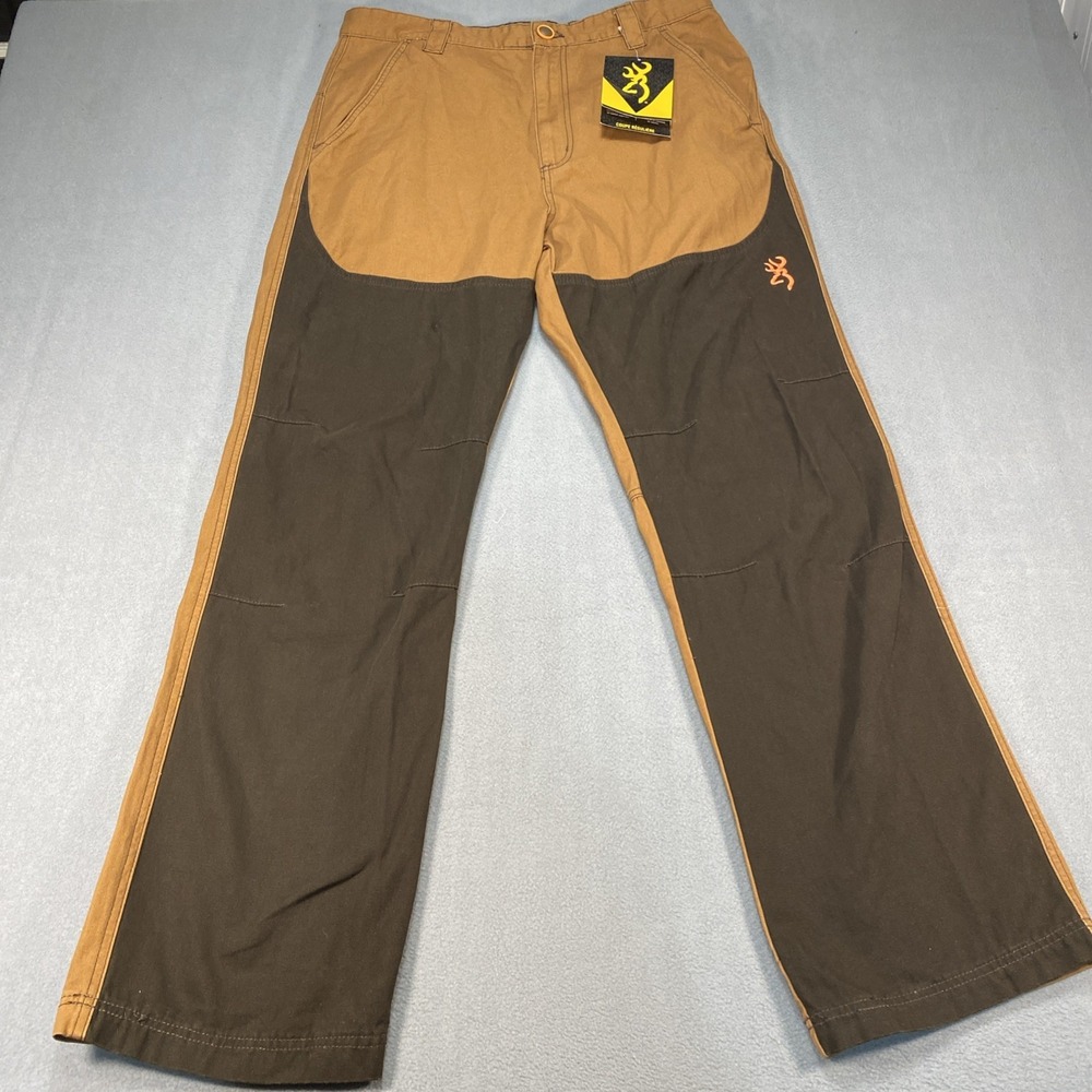 Browning Men's Upland Denim 34x32 Pants Chocolate Tan NWT Outdoor Hunt Fish